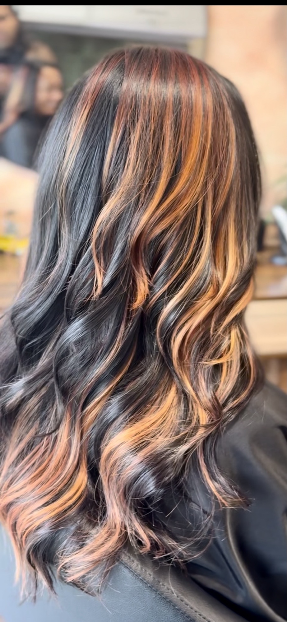 Caramel copper balayage